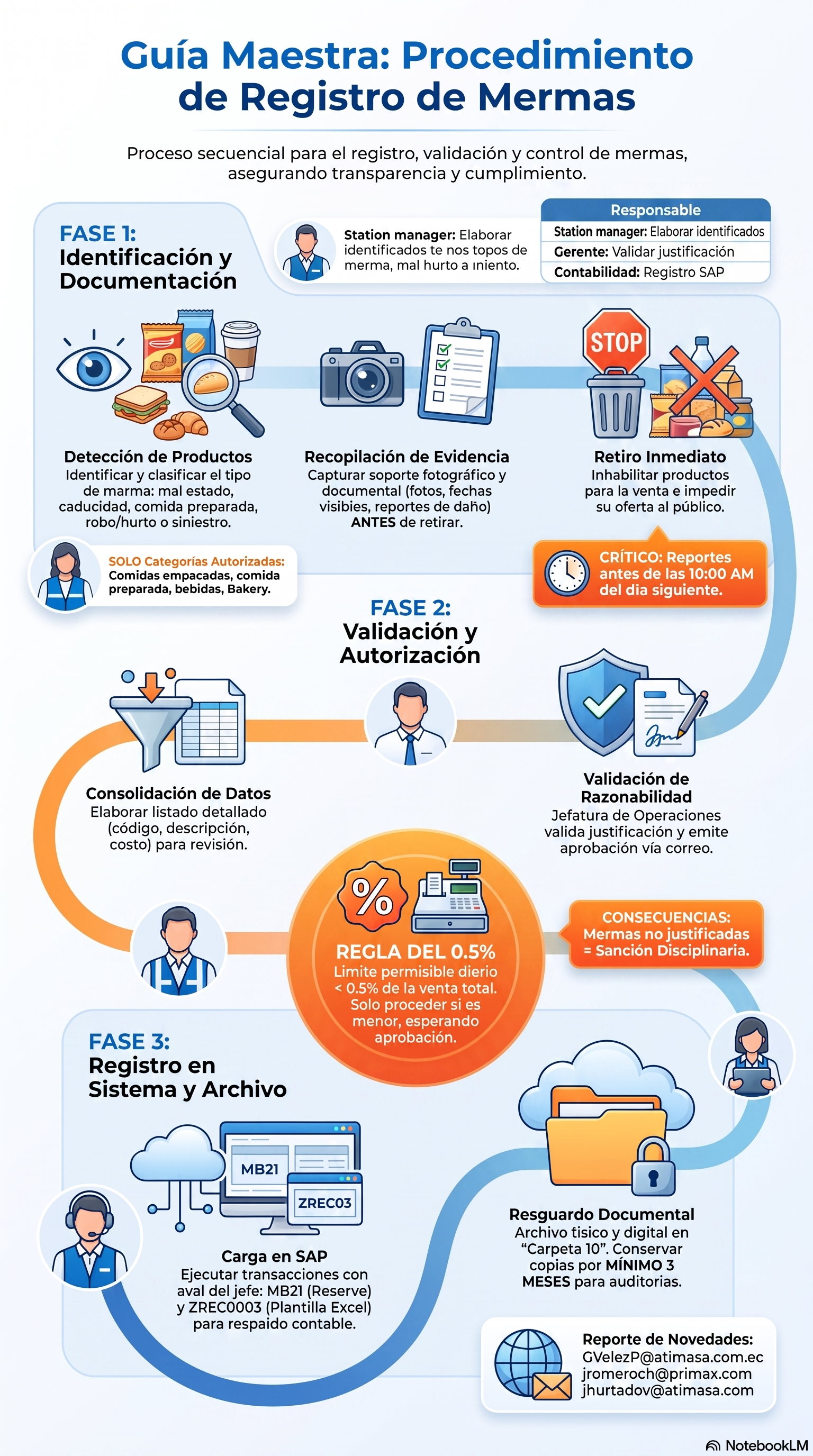 Diagrama del protocolo de Registro de mermas